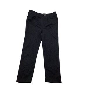 Toddler Girls Black Elastic Waist Pants Size 2T Polyester Blend Pull Up